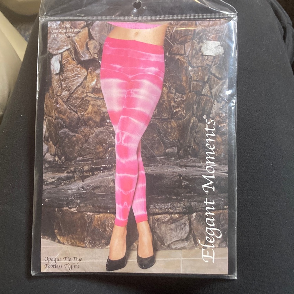 Elegant Moments Vibrant Pink Tie-Dye Leggings